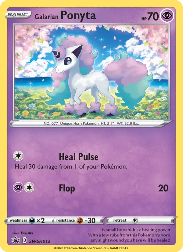Galarian Ponyta SWSH013 — SWSH Black Star Promos SWSH013, Holofoil finish
