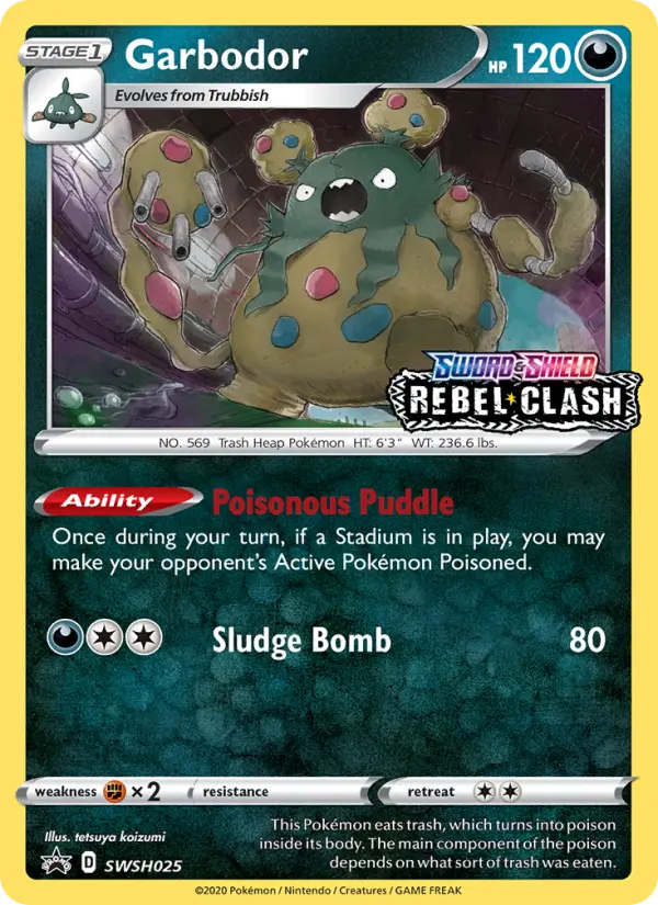 Garbodor SWSH025 card from SWSH Black Star Promos