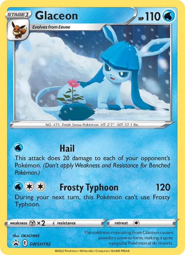 Glaceon SWSH192 — SWSH Black Star Promos SWSH192, Holofoil finish