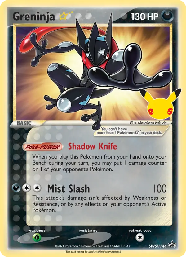 Greninja ★ SWSH144 — SWSH Black Star Promos SWSH144, Holofoil finish