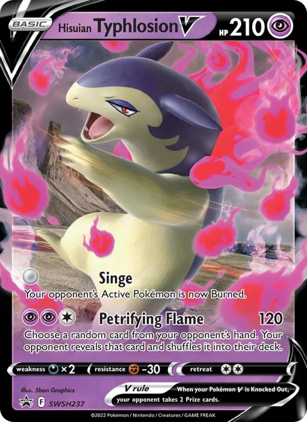 Hisuian Typhlosion V SWSH237 card from SWSH Black Star Promos