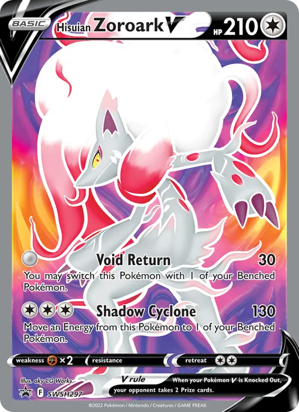 Hisuian Zoroark V SWSH297 — SWSH Black Star Promos SWSH297, Holofoil finish