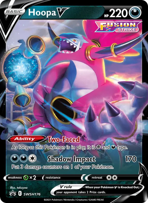 Hoopa V SWSH176 — SWSH Black Star Promos SWSH176, Holofoil finish