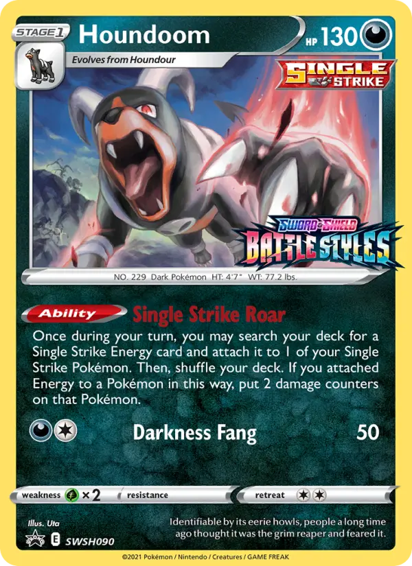 Houndoom SWSH090 — SWSH Black Star Promos SWSH090, Holofoil finish