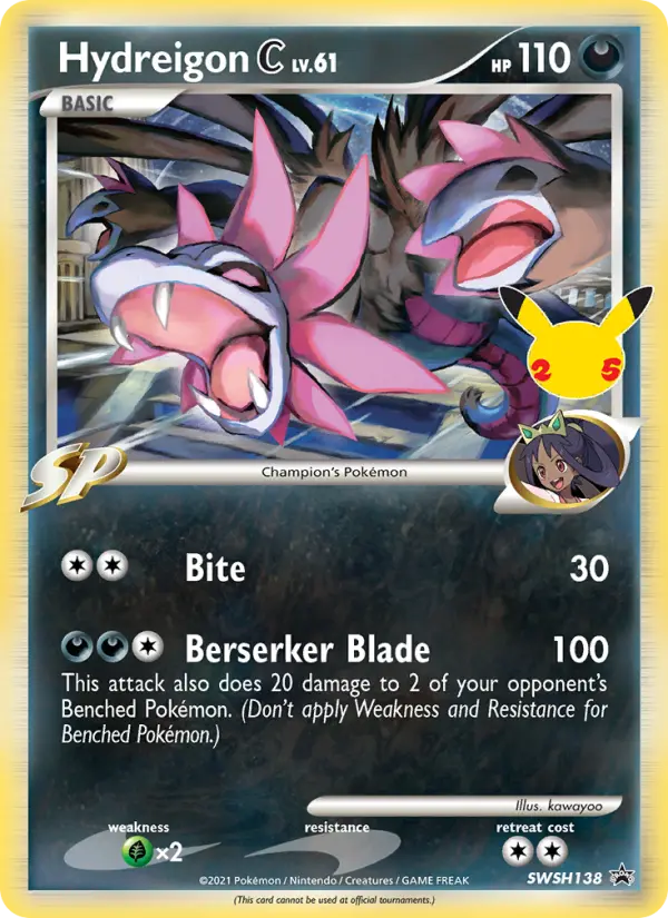 Hydreigon C SWSH138 — SWSH Black Star Promos SWSH138, Normal finish