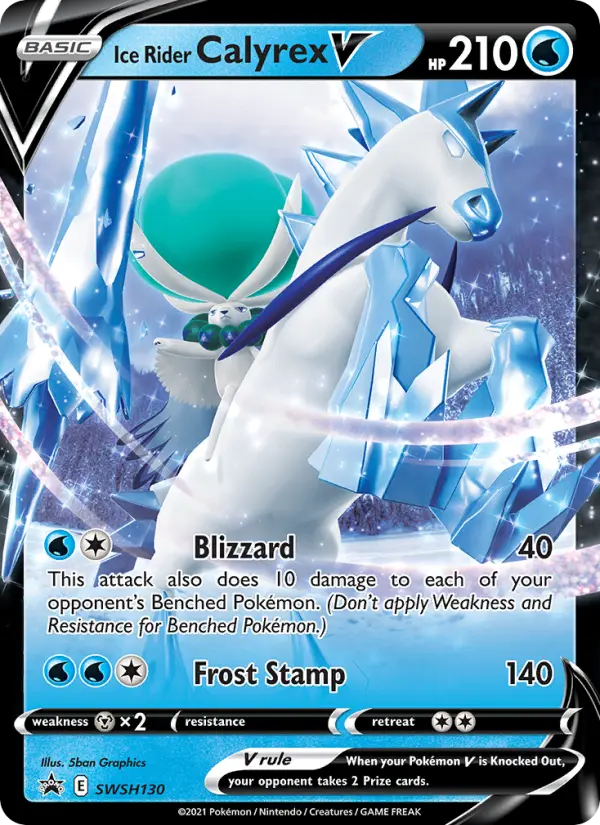 Ice Rider Calyrex V SWSH130 — SWSH Black Star Promos SWSH130, Holofoil finish