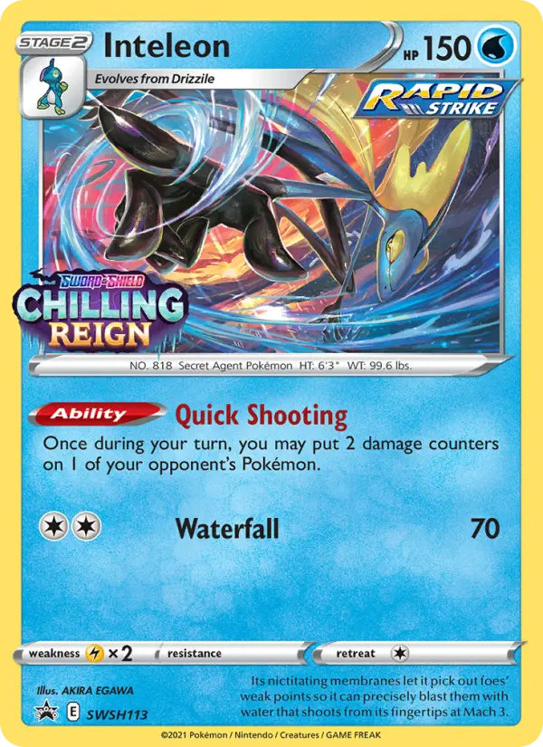 Inteleon SWSH113 card from SWSH Black Star Promos