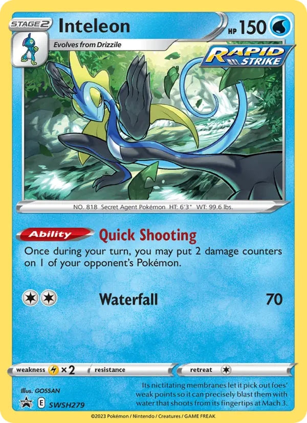 Inteleon SWSH279 card from SWSH Black Star Promos