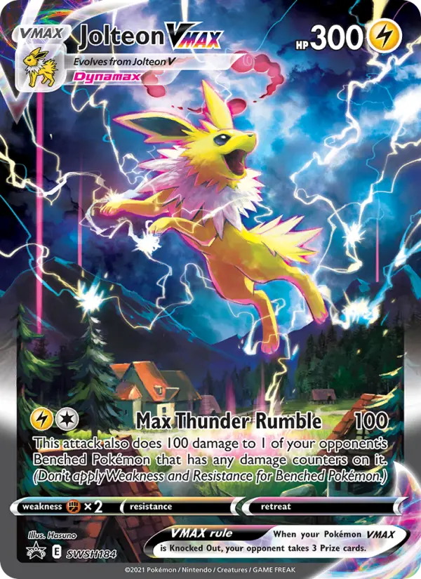 Jolteon VMAX SWSH184 card from SWSH Black Star Promos