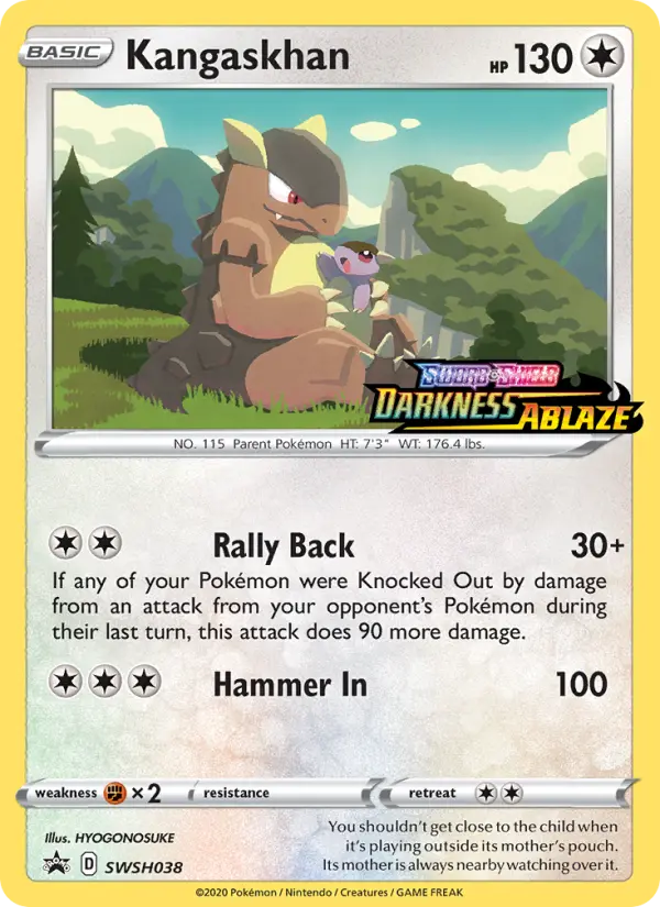 Kangaskhan SWSH038 — the most expensive Kangaskhan card