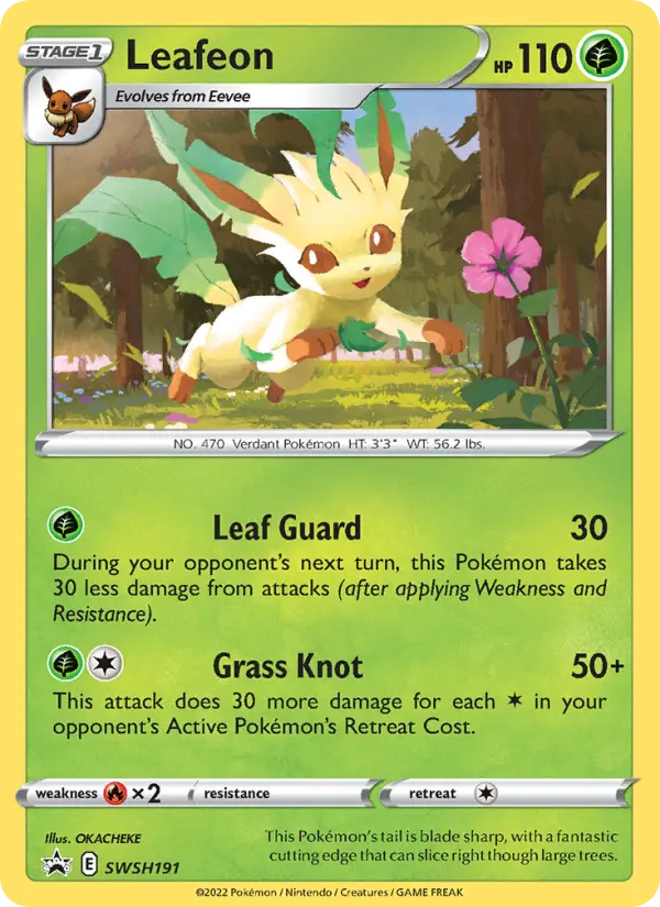 Leafeon SWSH191 — SWSH Black Star Promos SWSH191, Holofoil finish