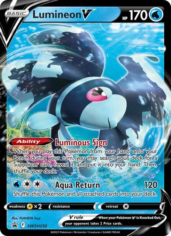 Lumineon V SWSH250 card from SWSH Black Star Promos
