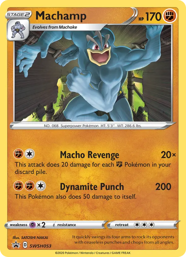 Machamp SWSH053 — SWSH Black Star Promos SWSH053, Holofoil finish