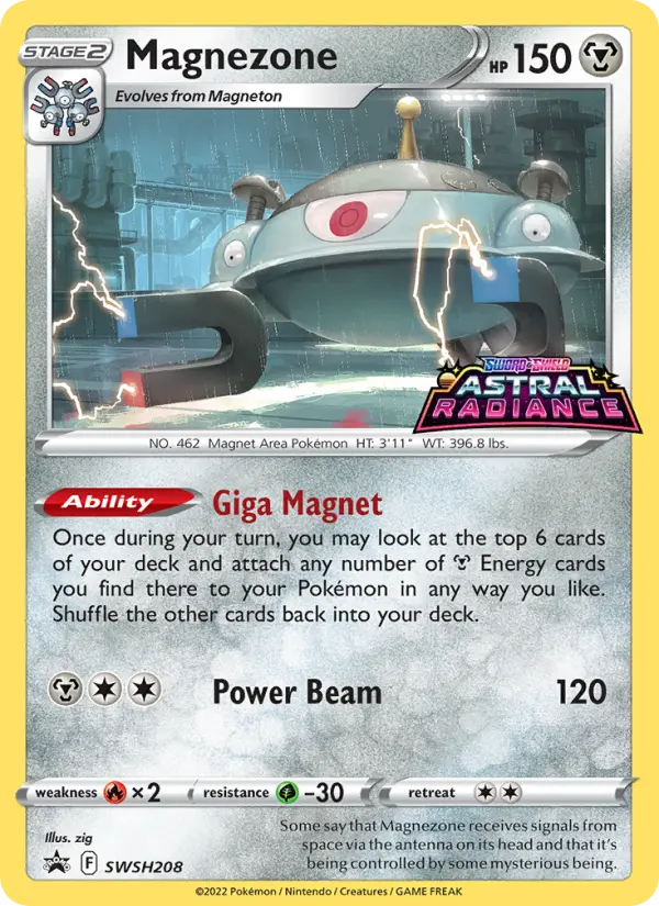 Magnezone SWSH208 — SWSH Black Star Promos SWSH208, Holofoil finish