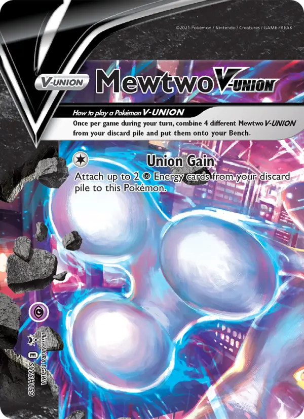 Mewtwo V-UNION SWSH159 card from SWSH Black Star Promos