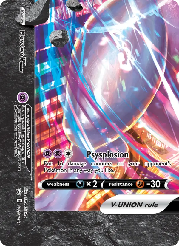 Mewtwo V-UNION SWSH161 card from SWSH Black Star Promos