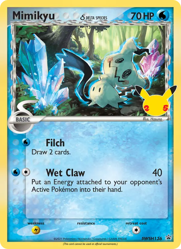 Mimikyu δ SWSH136 — SWSH Black Star Promos SWSH136, Holofoil finish