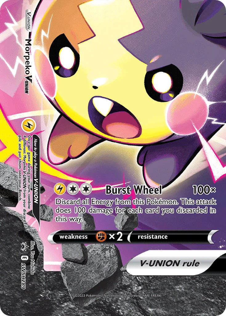 Morpeko V-UNION SWSH289 — SWSH Black Star Promos SWSH289, Holofoil finish