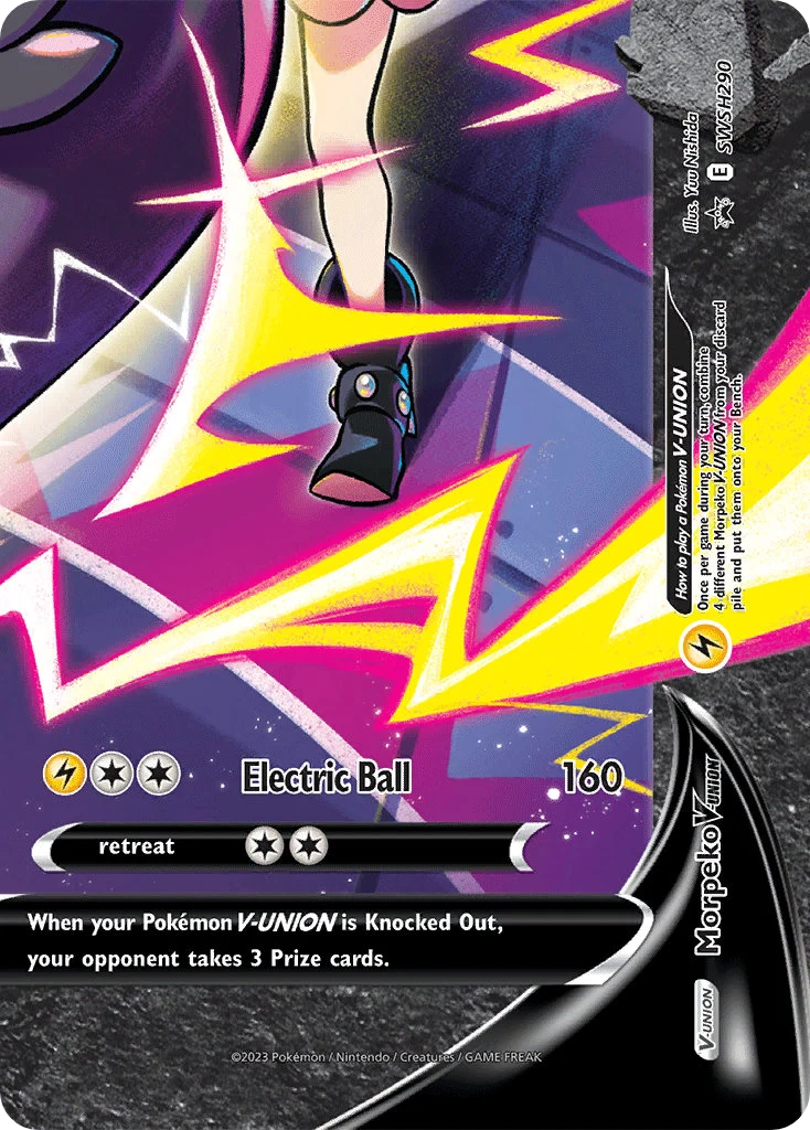 Morpeko V-UNION SWSH290 — SWSH Black Star Promos SWSH290, Holofoil finish