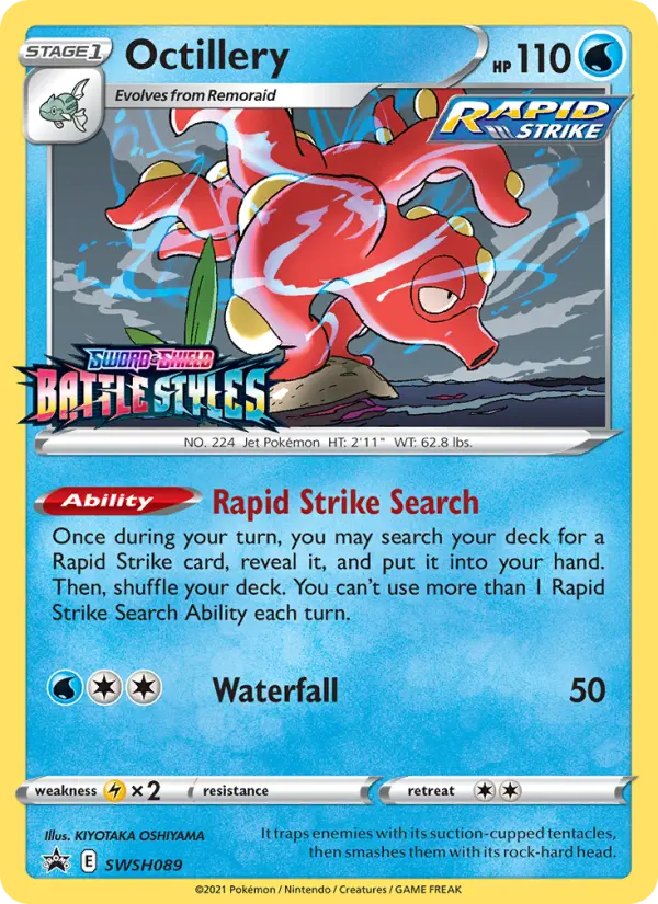 Octillery SWSH089 — SWSH Black Star Promos SWSH089, Holofoil finish