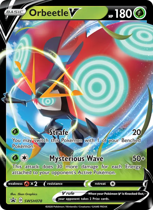 Orbeetle V SWSH078 — SWSH Black Star Promos SWSH078, Holofoil finish
