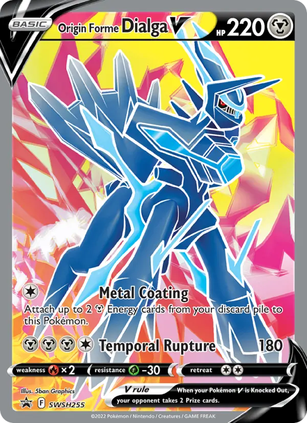 Origin Forme Dialga V SWSH255 — SWSH Black Star Promos SWSH255, Holofoil finish