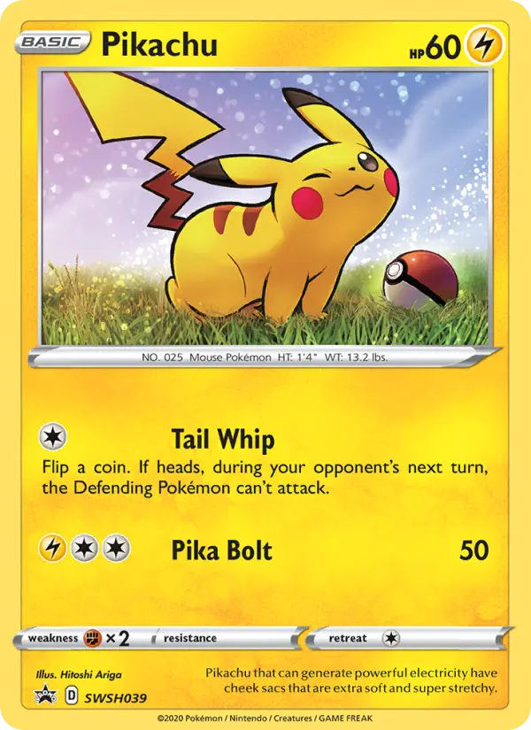 Pikachu SWSH039 — SWSH Black Star Promos SWSH039, Holofoil finish