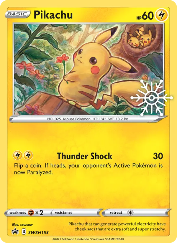 Pikachu SWSH153 — SWSH Black Star Promos SWSH153, Holofoil finish