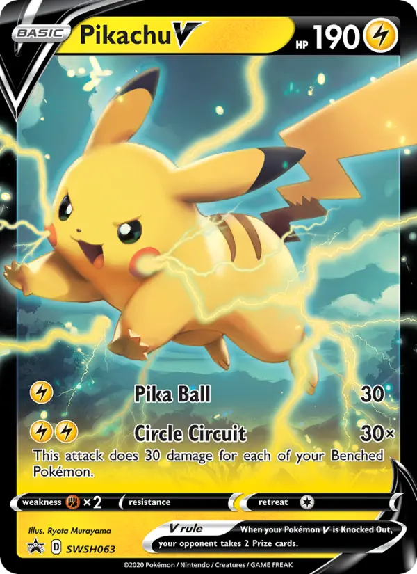 Pikachu V SWSH063 — SWSH Black Star Promos SWSH063, Holofoil finish