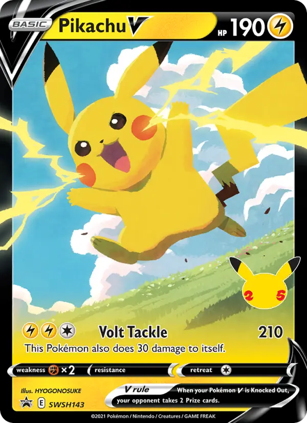 Pikachu V SWSH143 — SWSH Black Star Promos SWSH143, Holofoil finish