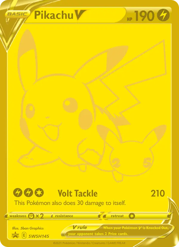 Pikachu V SWSH145 — SWSH Black Star Promos SWSH145, Holofoil finish