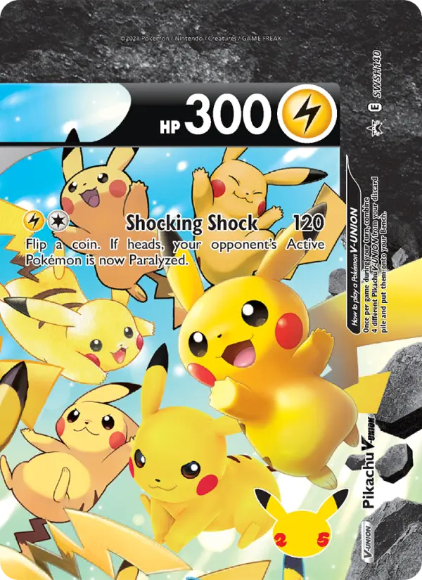 Pikachu V-UNION SWSH140 — SWSH Black Star Promos SWSH140, Holofoil finish