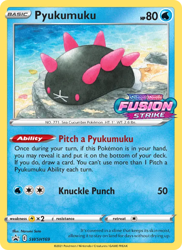 Pyukumuku SWSH169 — SWSH Black Star Promos SWSH169, Holofoil finish