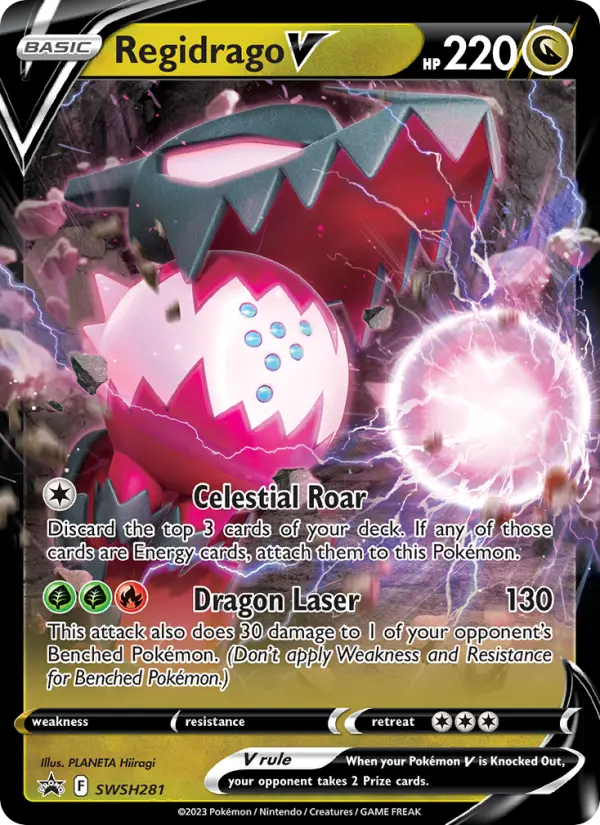 Regidrago V SWSH281 — SWSH Black Star Promos SWSH281, Holofoil finish