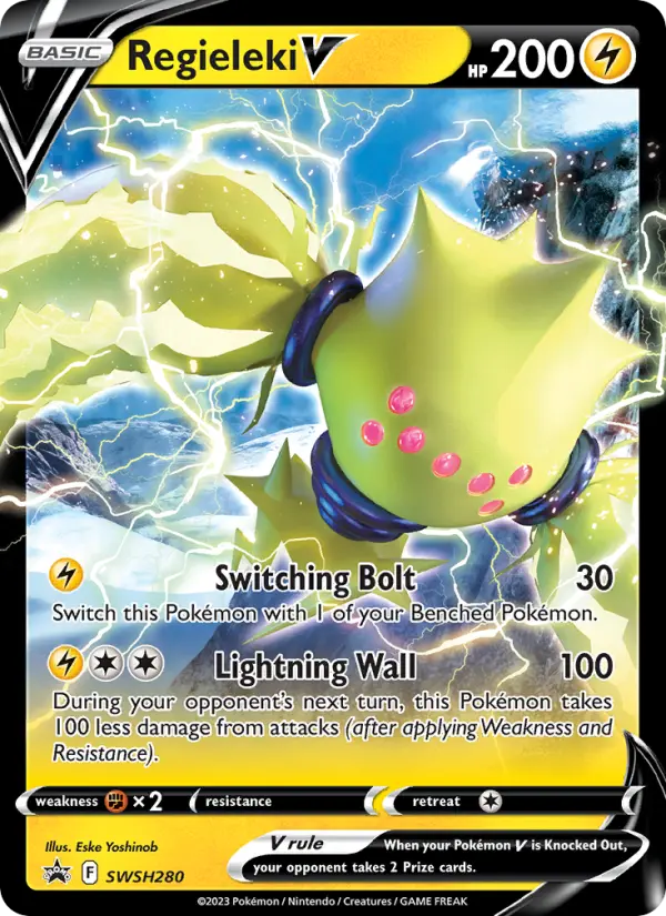 Regieleki V SWSH280 — SWSH Black Star Promos SWSH280, Holofoil finish