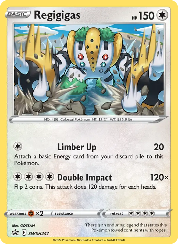 Regigigas SWSH247 — SWSH Black Star Promos SWSH247, Holofoil finish
