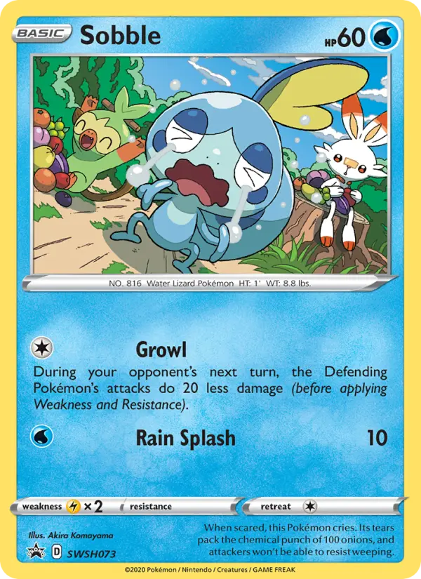 Sobble SWSH073 — SWSH Black Star Promos SWSH073, Holofoil finish