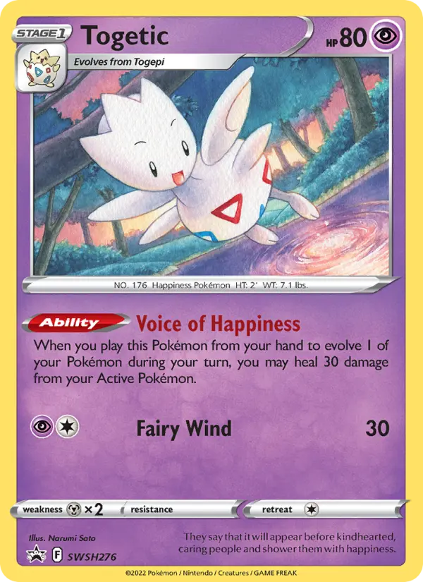Togetic SWSH276 — SWSH Black Star Promos SWSH276, Holofoil finish