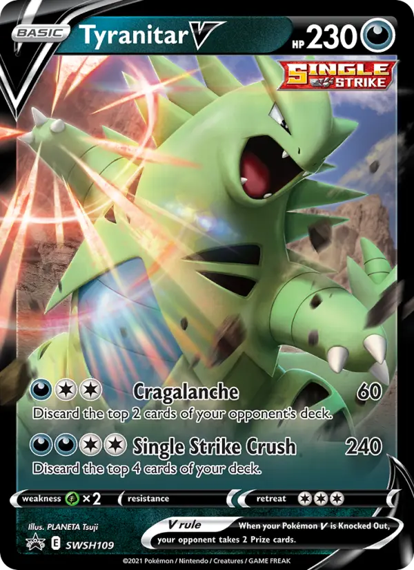 Tyranitar V SWSH109 — SWSH Black Star Promos SWSH109, Holofoil finish