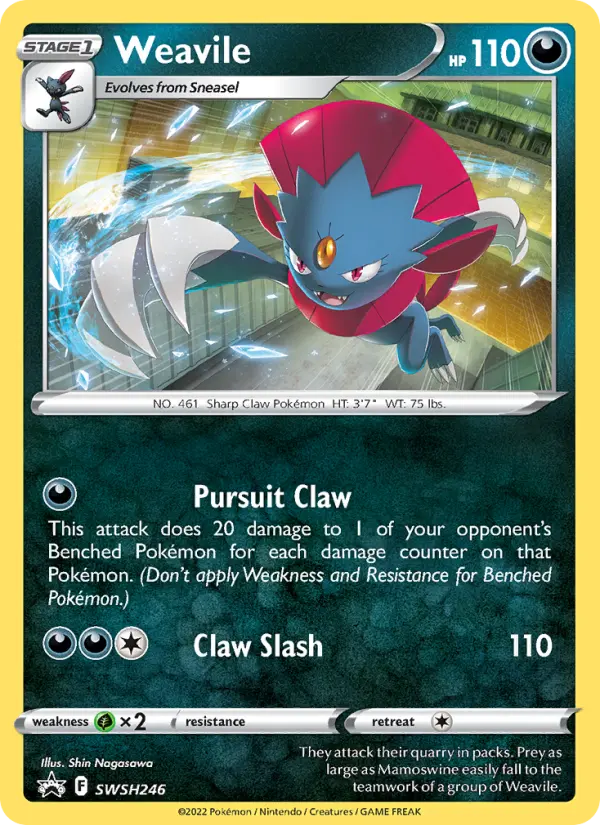 Weavile SWSH246 — SWSH Black Star Promos SWSH246, Holofoil finish