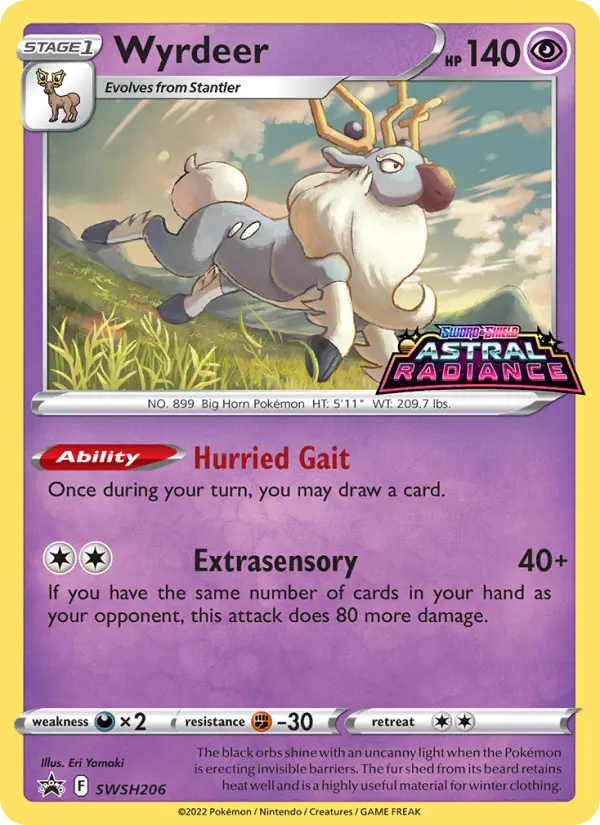 Wyrdeer SWSH206 — SWSH Black Star Promos SWSH206, Holofoil finish