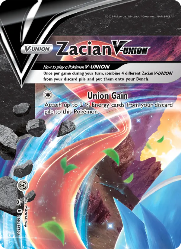 Zacian V-UNION SWSH163 — SWSH Black Star Promos SWSH163, Holofoil finish
