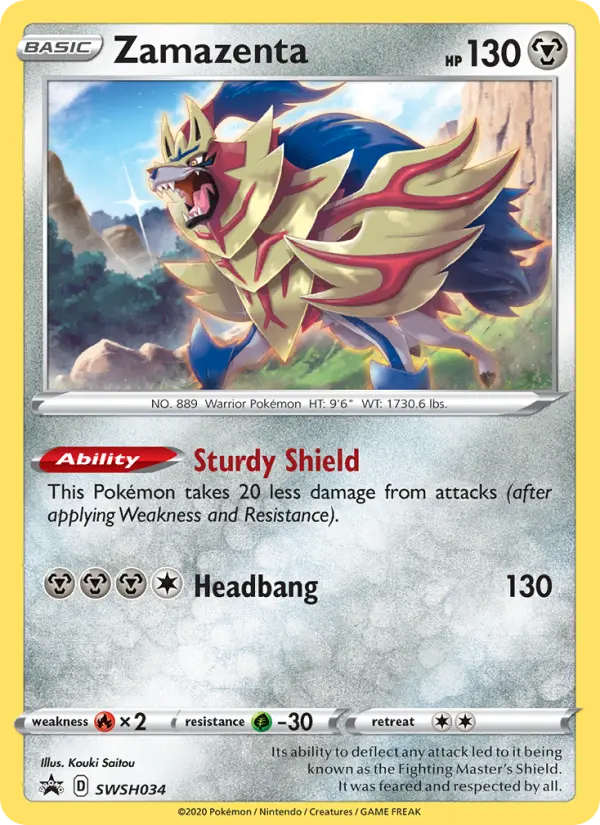 Zamazenta SWSH034 — SWSH Black Star Promos SWSH034, Holofoil finish