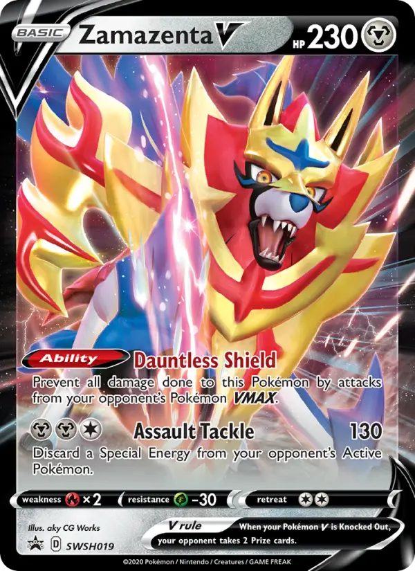 Zamazenta V SWSH019 — SWSH Black Star Promos SWSH019, Holofoil finish