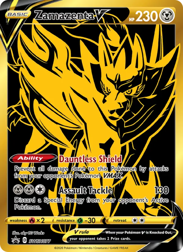 Zamazenta V SWSH077 — SWSH Black Star Promos SWSH077, Holofoil finish