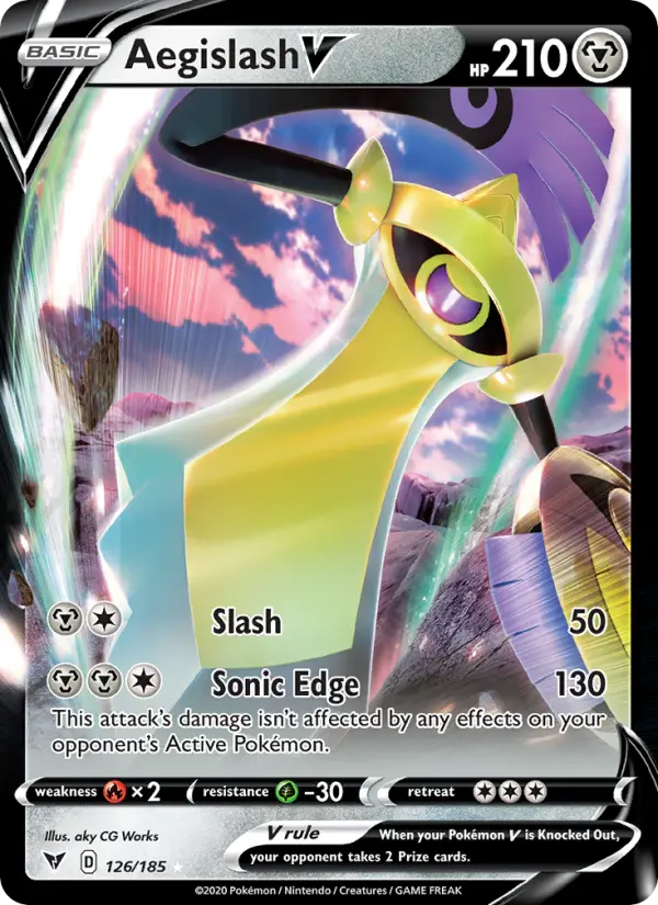 Aegislash V 126 — Vivid Voltage 126, Holofoil finish