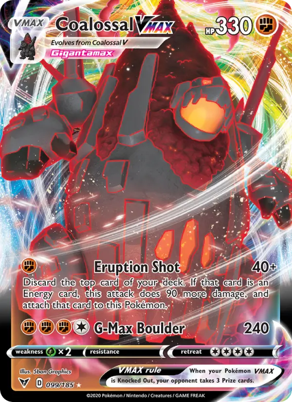Coalossal VMAX 99 card from Vivid Voltage