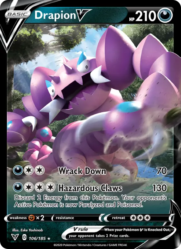 Drapion V 106 — Vivid Voltage 106, Holofoil finish