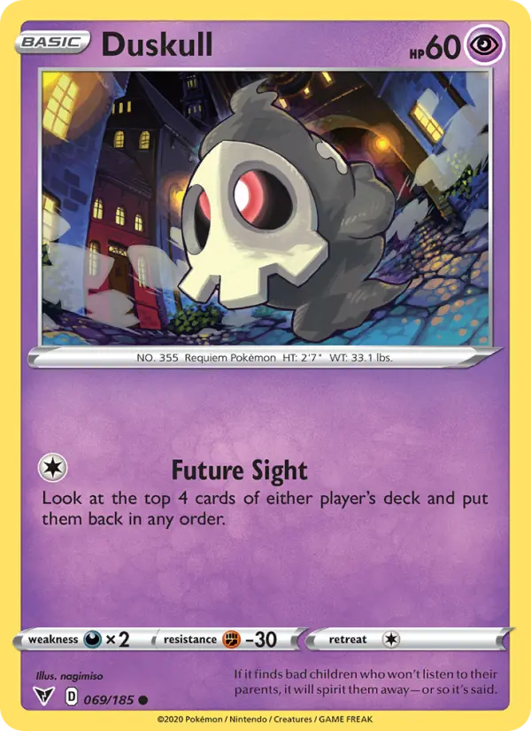 Duskull 69 card from Vivid Voltage