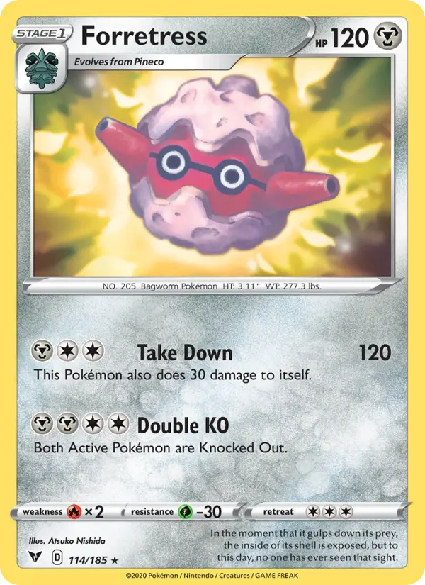 Forretress 114 card from Vivid Voltage